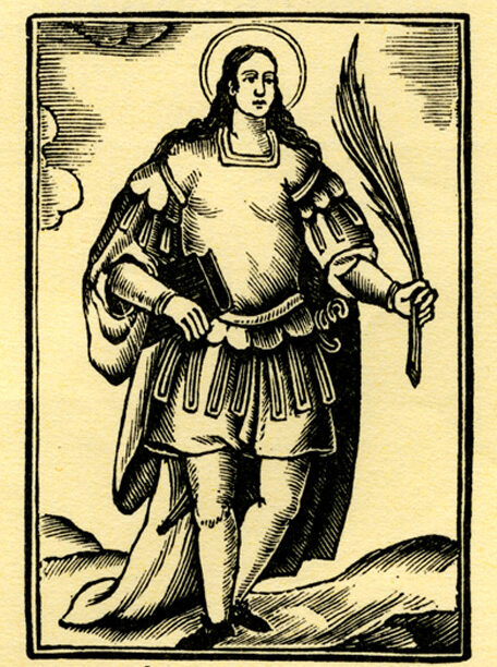 Sant Climent, venerat a l'església parroquial de Santa Maria de Riudaura. Arxiu del GRFG.